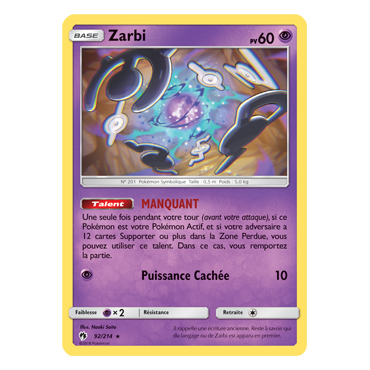 Découvrez Zarbi, carte Rare de la série Tonnerre Perdu