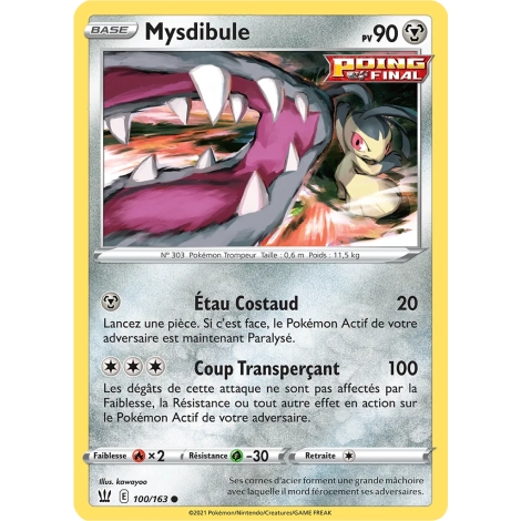 Carte Mysdibule - Commune (Brillante) de Pokémon Épée et Bouclier Styles de Combat 100/163