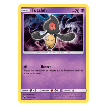 Tutafeh 99/214 : Joyau Commune de l'extension Pokémon Tonnerre Perdu