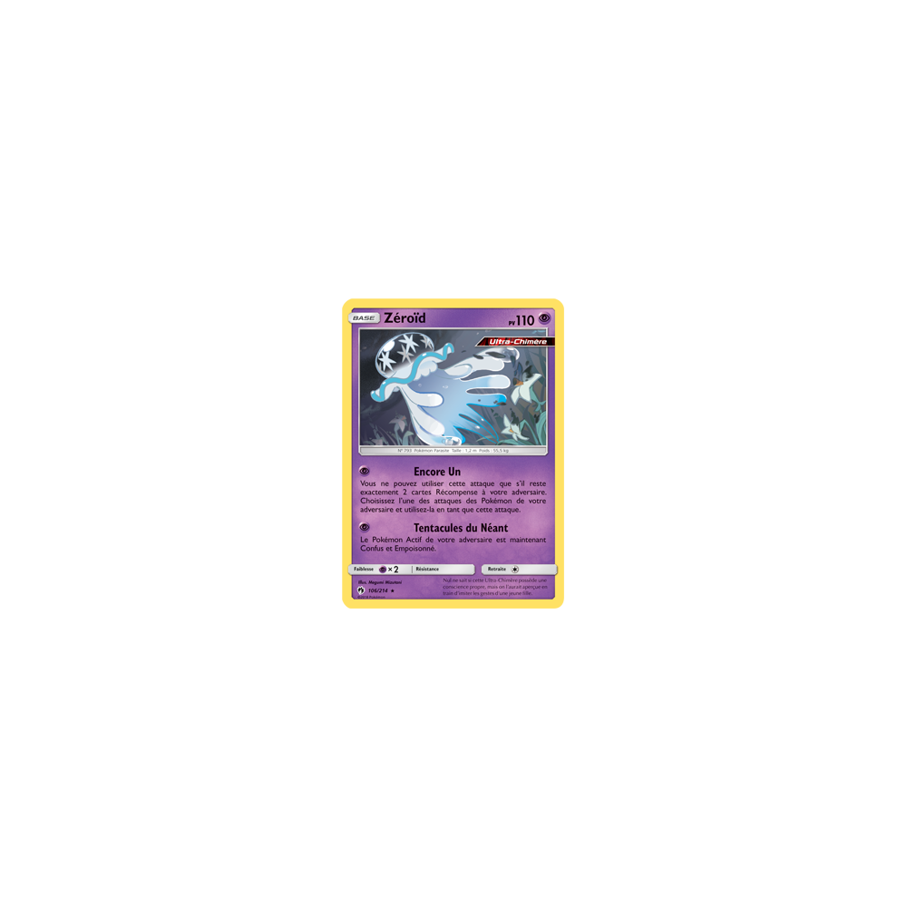 Zéroïd 106/214 : Joyau Holographique rare de l'extension Pokémon Tonnerre Perdu