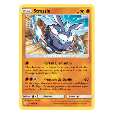 Strassie 117/214 : Joyau Commune de l'extension Pokémon Tonnerre Perdu