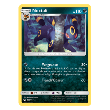 Carte Noctali - Rare de Pokémon Tonnerre Perdu 120/214