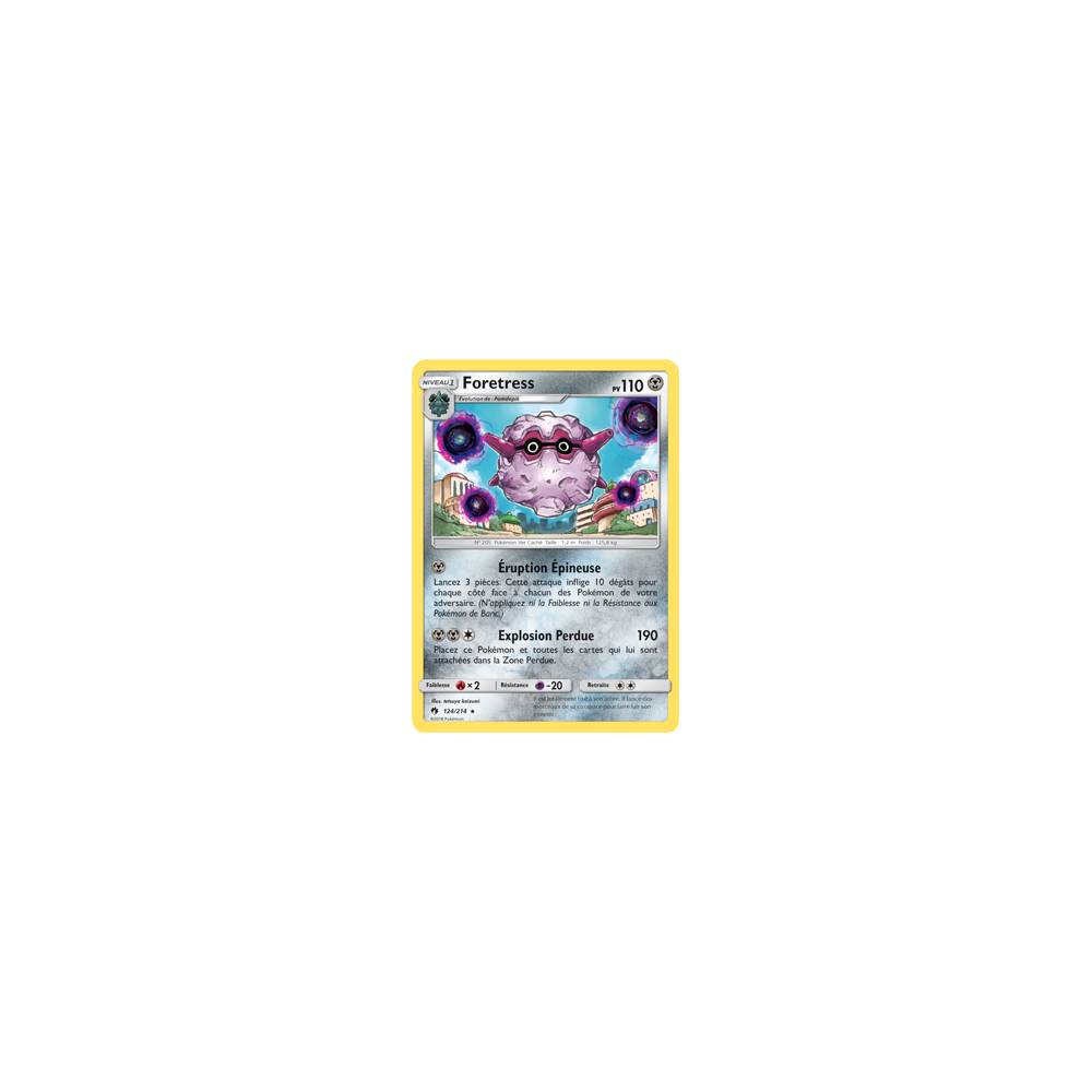 Carte Foretress - Rare de Pokémon Tonnerre Perdu 124/214