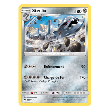 Carte Steelix - Rare de Pokémon Tonnerre Perdu 125/214