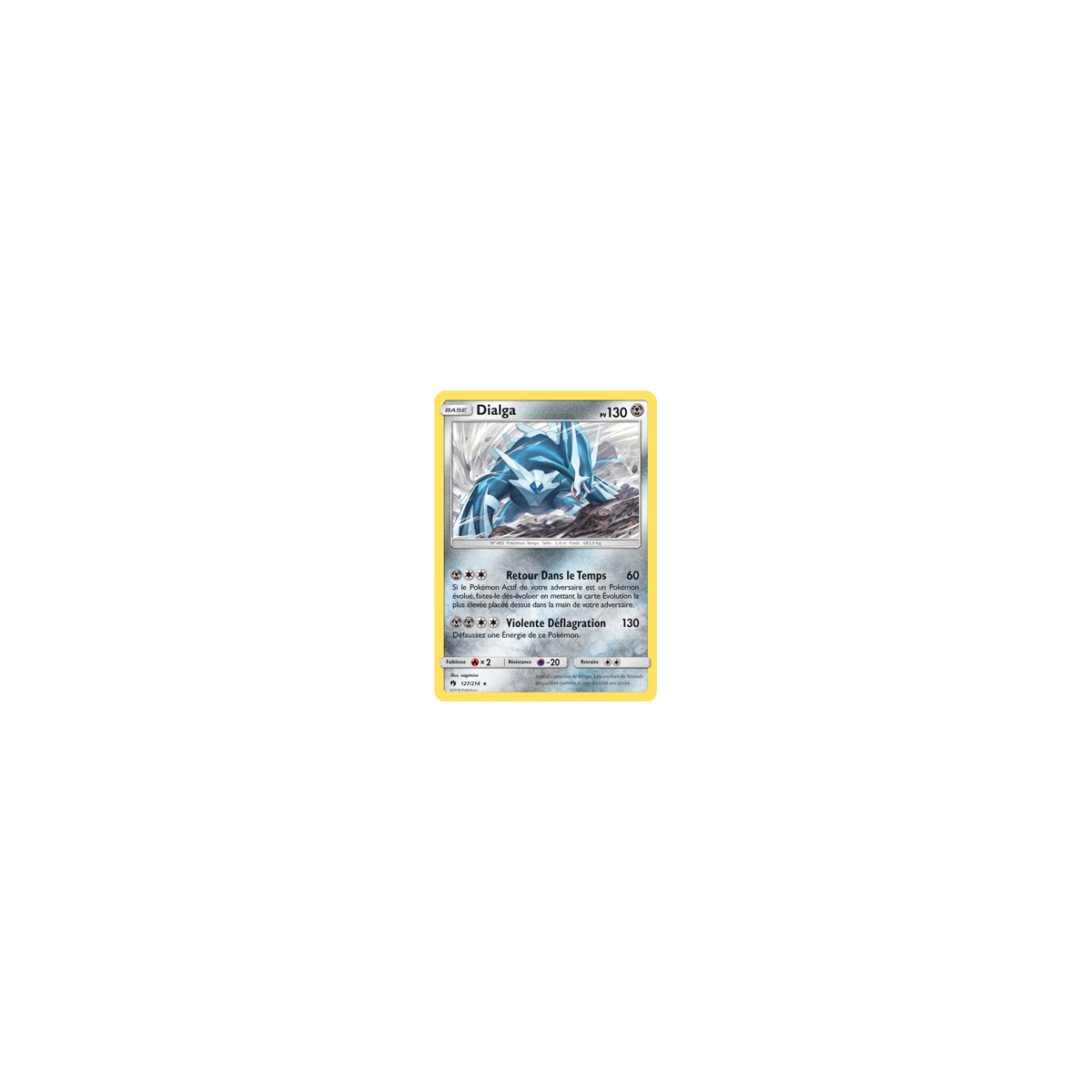 Dialga 127/214 : Joyau Holographique rare de l'extension Pokémon Tonnerre Perdu