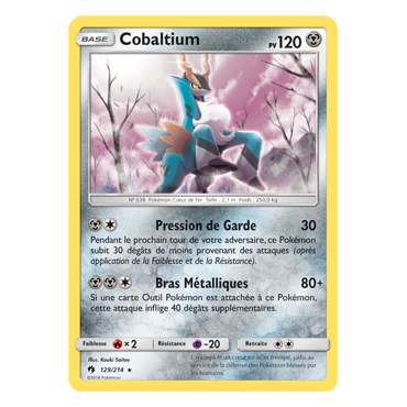 Découvrez Cobaltium, carte Holographique rare de la série Tonnerre Perdu