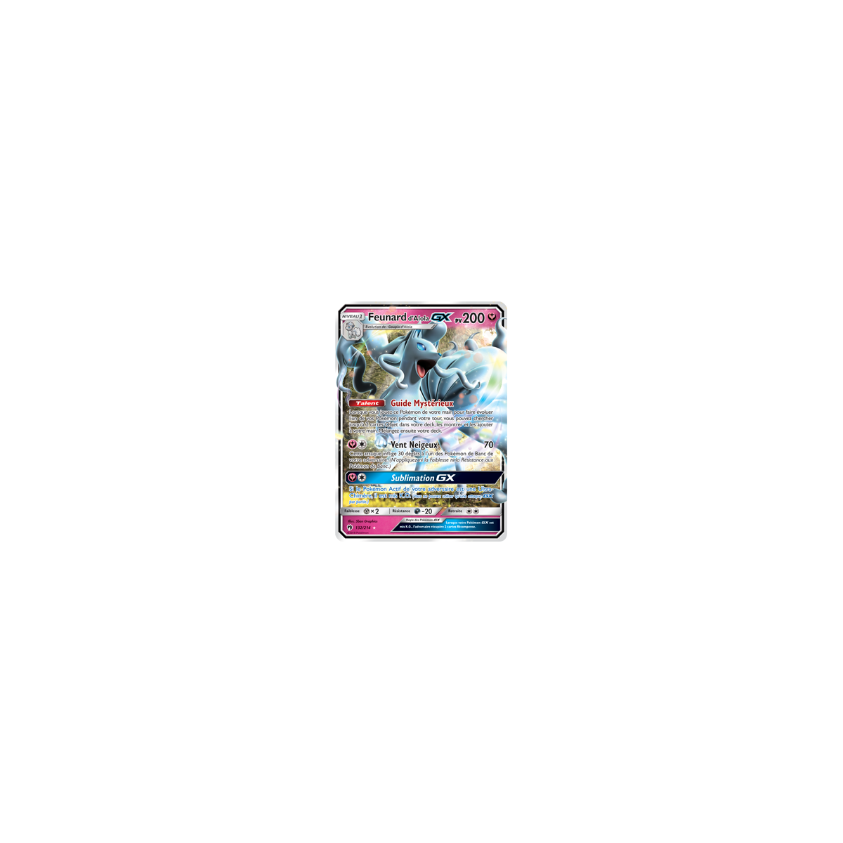 Découvrez Feunard d'Alola, carte Holographique rare GX de la série Tonnerre Perdu