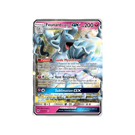 Découvrez Feunard d'Alola, carte Holographique rare GX de la série Tonnerre Perdu