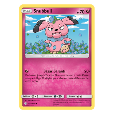 Découvrez Snubbull, carte Commune de la série Tonnerre Perdu