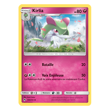 Découvrez Kirlia, carte Peu commune de la série Tonnerre Perdu