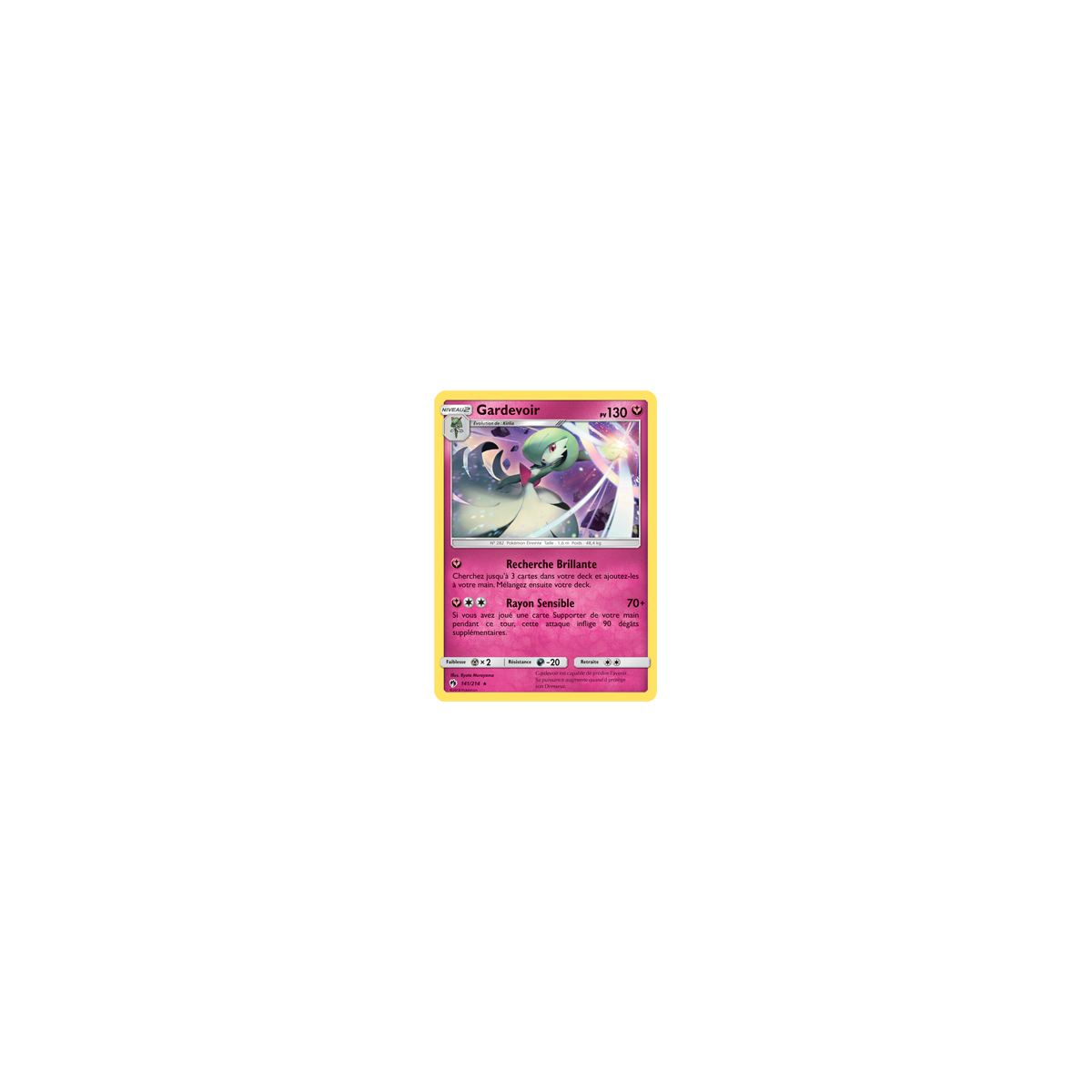 Carte Gardevoir - Holographique rare de Pokémon Tonnerre Perdu 141/214