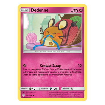 Carte Dedenne - Peu commune de Pokémon Tonnerre Perdu 142/214