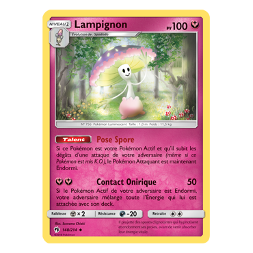 Lampignon 148/214 : Joyau Peu commune de l'extension Pokémon Tonnerre Perdu