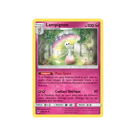 Lampignon 148/214 : Joyau Peu commune de l'extension Pokémon Tonnerre Perdu