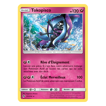 Découvrez Tokopisco, carte Holographique rare de la série Tonnerre Perdu