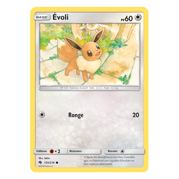 Découvrez Évoli, carte Commune de la série Tonnerre Perdu