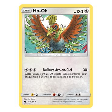 Découvrez Ho-Oh, carte Rare de la série Tonnerre Perdu