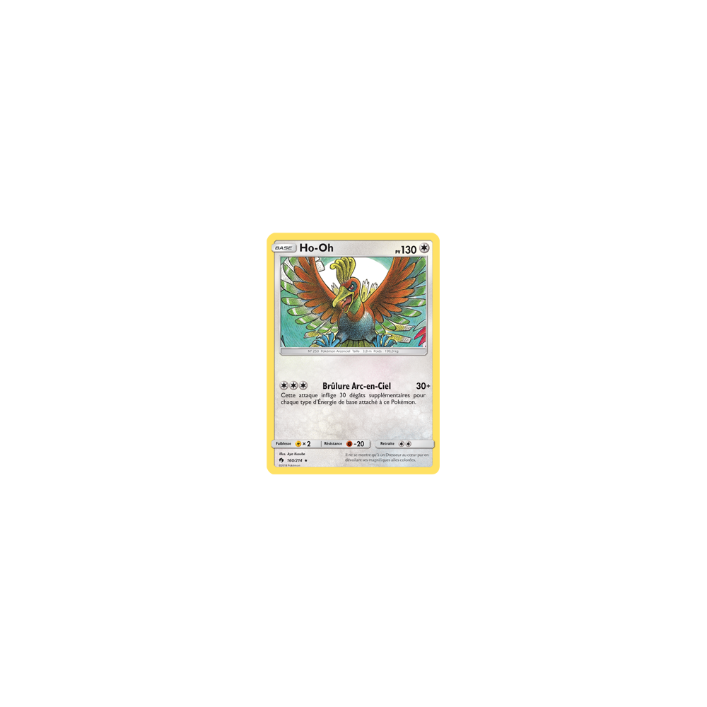 Découvrez Ho-Oh, carte Rare de la série Tonnerre Perdu