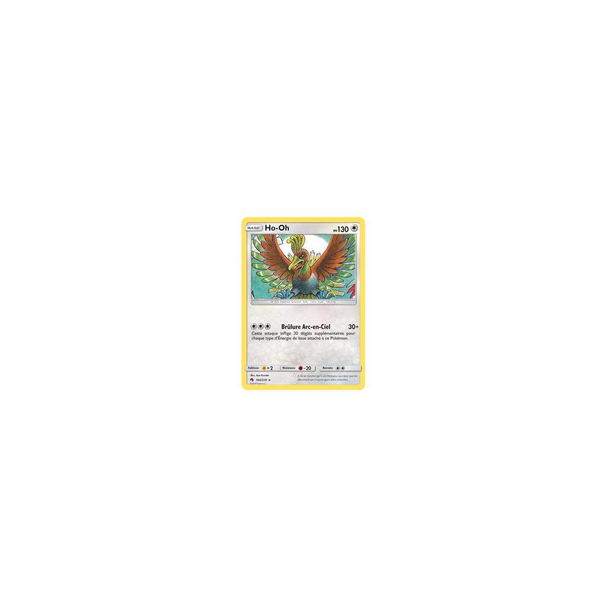 Découvrez Ho-Oh, carte Rare de la série Tonnerre Perdu