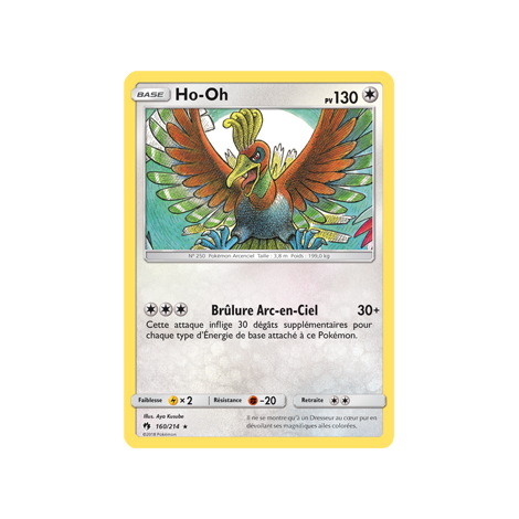 Découvrez Ho-Oh, carte Rare de la série Tonnerre Perdu