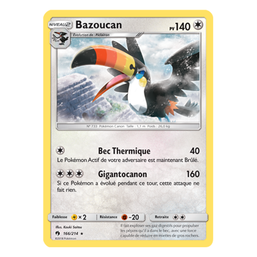 Découvrez Bazoucan, carte Rare de la série Tonnerre Perdu