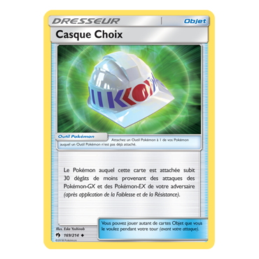 Carte Casque Choix - Peu commune de Pokémon Tonnerre Perdu 169/214