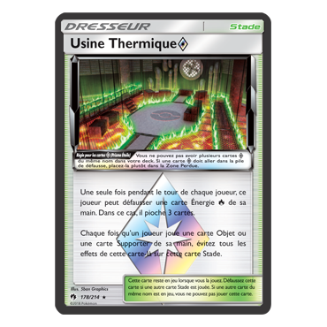 Usine Thermique carte Prisme Étoile rare de la série Tonnerre Perdu