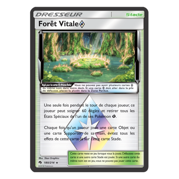 Carte Forêt Vitale - Prisme Étoile rare de Pokémon Tonnerre Perdu 180/214