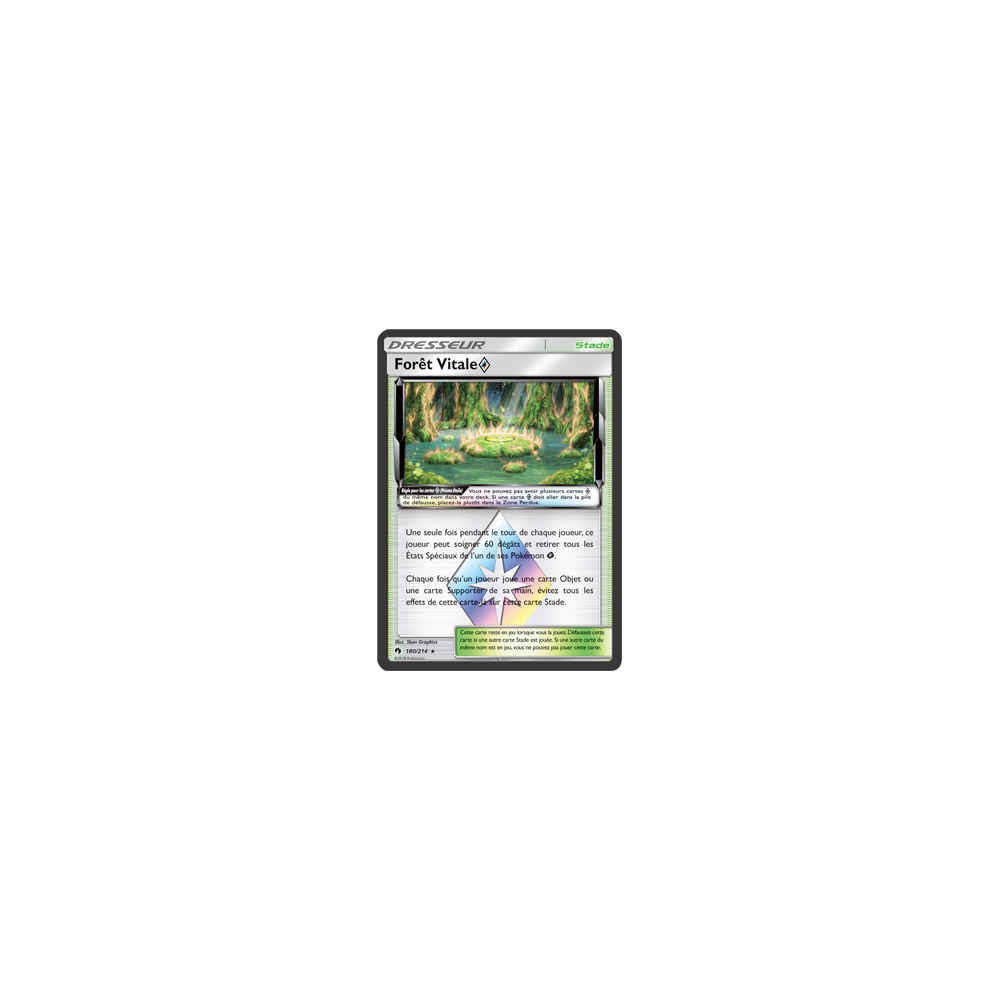 Carte Forêt Vitale - Prisme Étoile rare de Pokémon Tonnerre Perdu 180/214