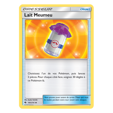 Lait Meumeu 185/214 : Joyau Peu commune de l'extension Pokémon Tonnerre Perdu