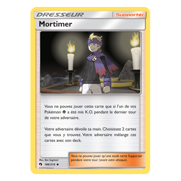 Carte Mortimer - Peu commune de Pokémon Tonnerre Perdu 186/214