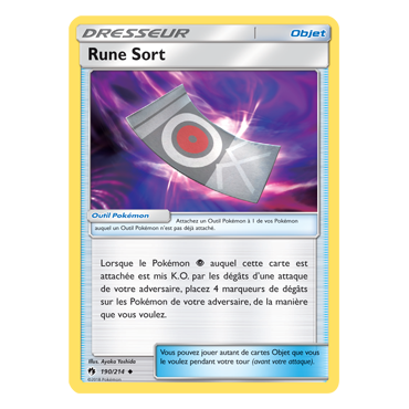 Rune Sort 190/214 : Joyau Peu commune de l'extension Pokémon Tonnerre Perdu