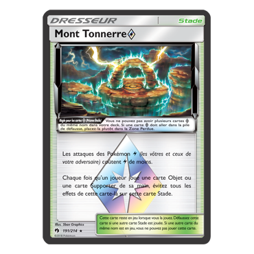 Mont Tonnerre 191/214 : Joyau Prisme Étoile rare de l'extension Pokémon Tonnerre Perdu