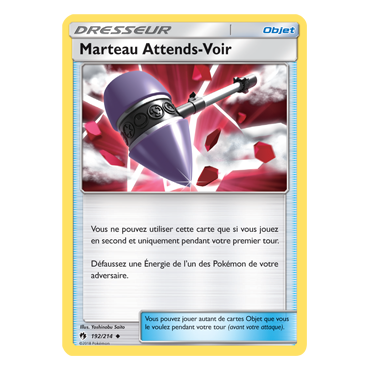 Marteau Attends-Voir 192/214 : Joyau Peu commune de l'extension Pokémon Tonnerre Perdu