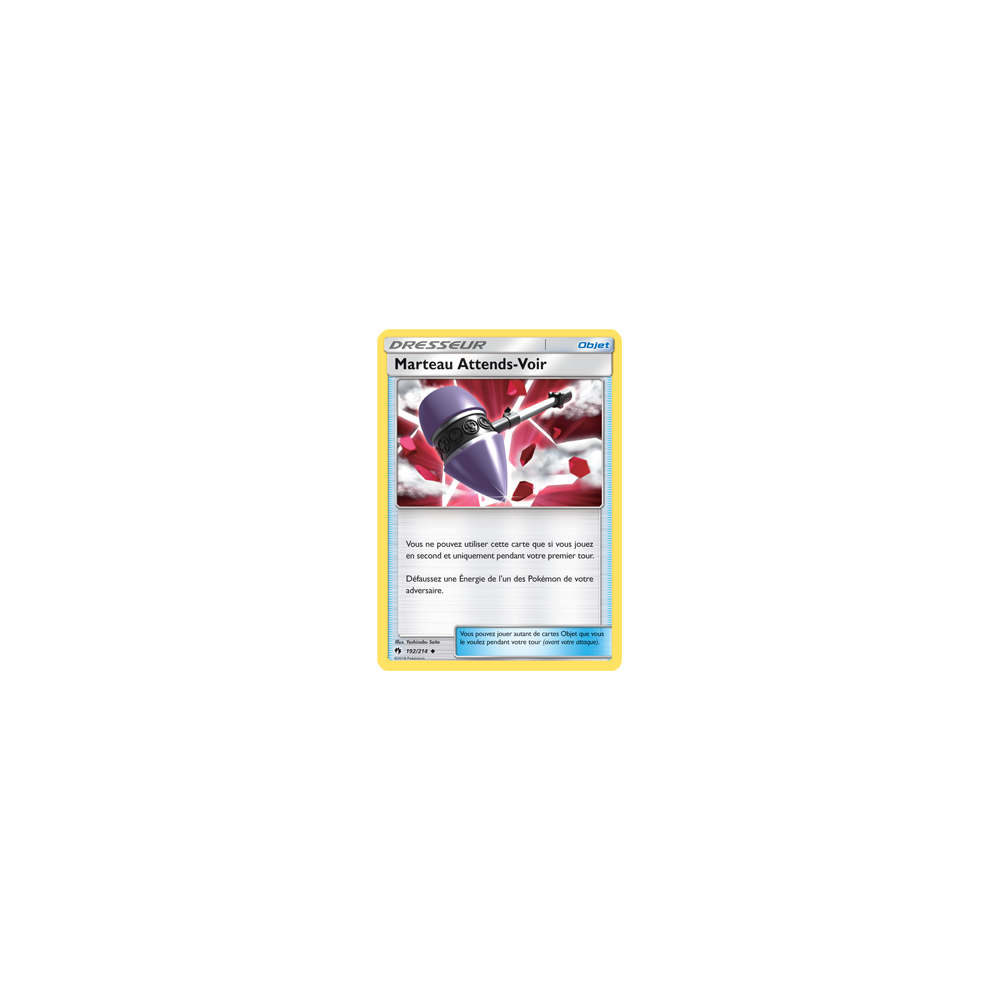 Marteau Attends-Voir 192/214 : Joyau Peu commune de l'extension Pokémon Tonnerre Perdu
