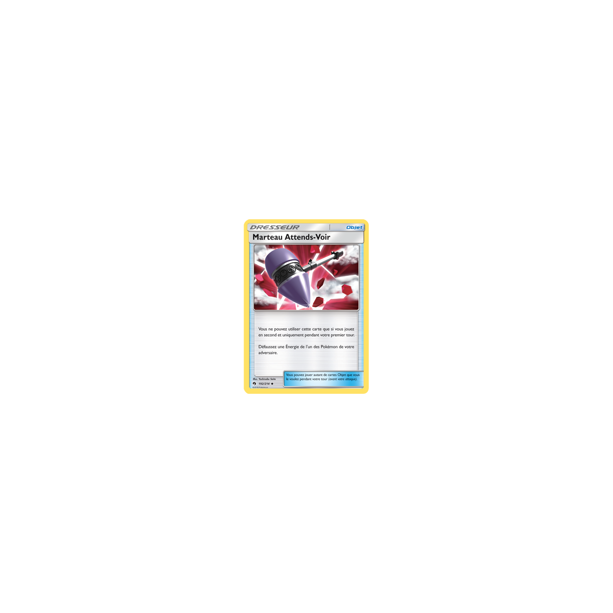 Marteau Attends-Voir 192/214 : Joyau Peu commune de l'extension Pokémon Tonnerre Perdu