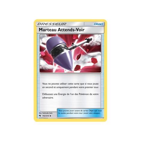 Marteau Attends-Voir 192/214 : Joyau Peu commune de l'extension Pokémon Tonnerre Perdu