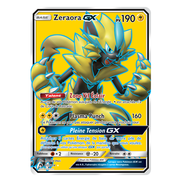 Zeraora 201/214 : Joyau Ultra rare de l'extension Pokémon Tonnerre Perdu