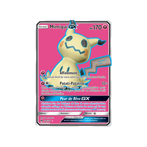 Carte Mimiqui - Ultra rare de Pokémon Tonnerre Perdu 206/214