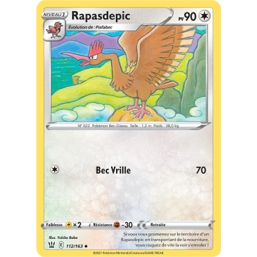 Découvrez Rapasdepic, carte Peu commune (Brillante) de la série Épée et Bouclier Styles de Combat