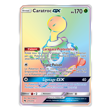 Découvrez Caratroc, carte Arc-en-ciel rare de la série Tonnerre Perdu