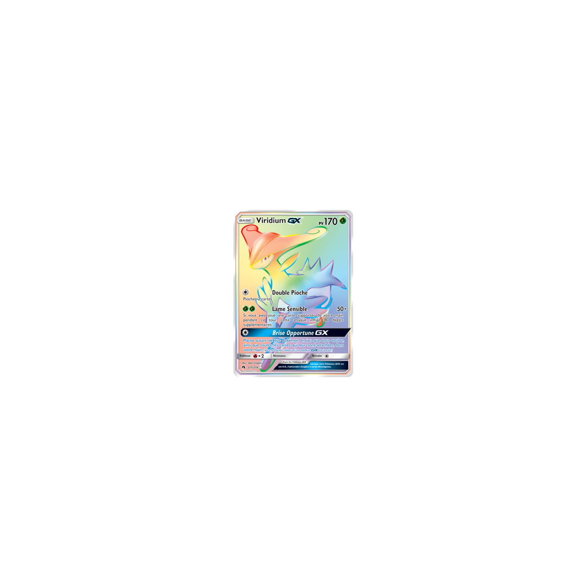 Viridium 217/214 : Joyau Arc-en-ciel rare de l'extension Pokémon Tonnerre Perdu