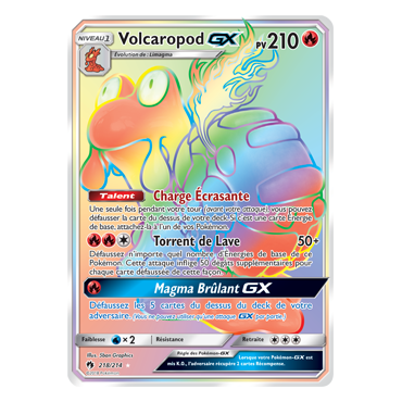 Découvrez Volcaropod, carte Arc-en-ciel rare de la série Tonnerre Perdu