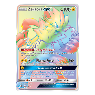 Découvrez Zeraora, carte Arc-en-ciel rare de la série Tonnerre Perdu