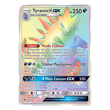 Tyranocif 223/214 : Joyau Arc-en-ciel rare de l'extension Pokémon Tonnerre Perdu