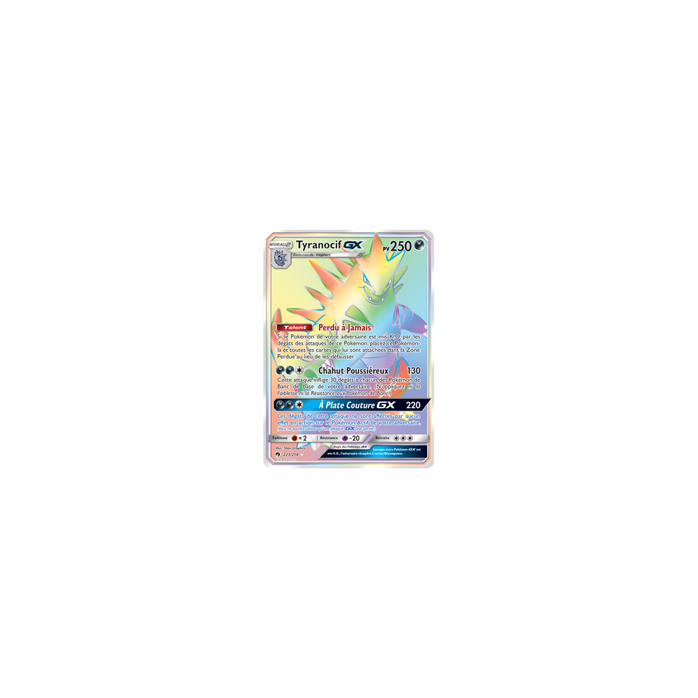 Tyranocif 223/214 : Joyau Arc-en-ciel rare de l'extension Pokémon Tonnerre Perdu