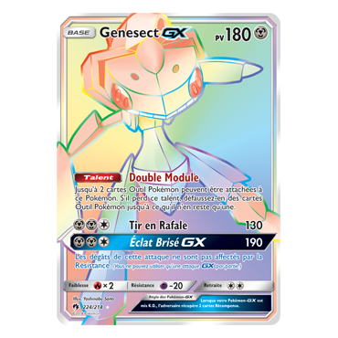 Genesect 224/214 : Joyau Arc-en-ciel rare de l'extension Pokémon Tonnerre Perdu