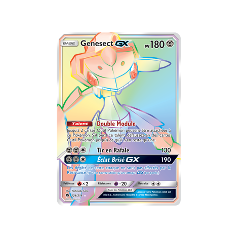 Genesect 224/214 : Joyau Arc-en-ciel rare de l'extension Pokémon Tonnerre Perdu