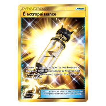 Découvrez Électropuissance, carte Holographique rare de la série Tonnerre Perdu