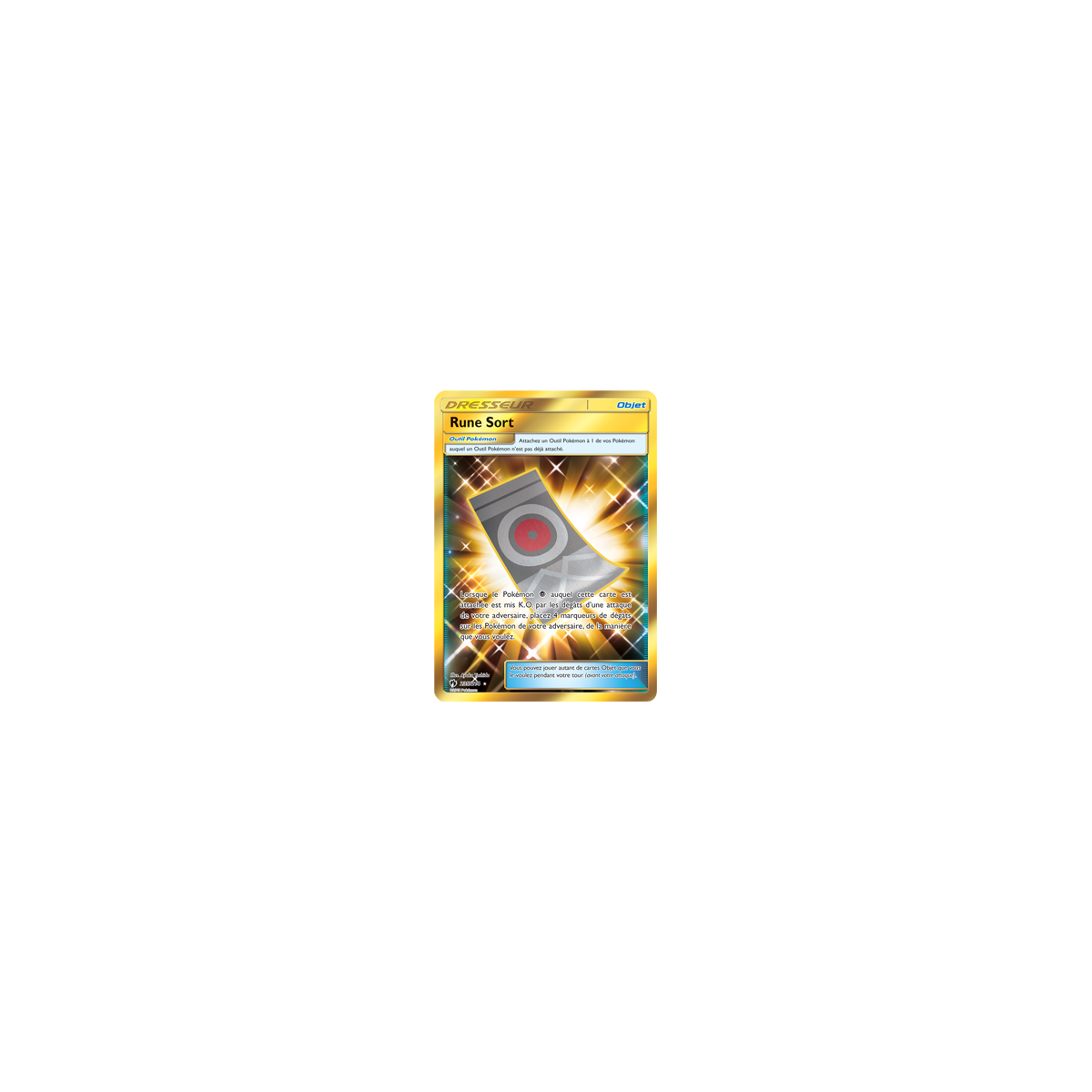 Carte Rune Sort - Holographique rare de Pokémon Tonnerre Perdu 235/214